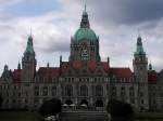 Das neue Rathaus in Hannover in der Detailansicht.